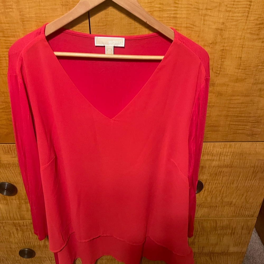 Michael Kors Vibrant Red Top